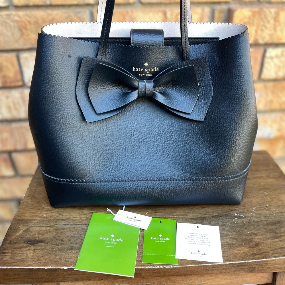 Kate Spade ♠️ Black Leather Handbag and matching wallet